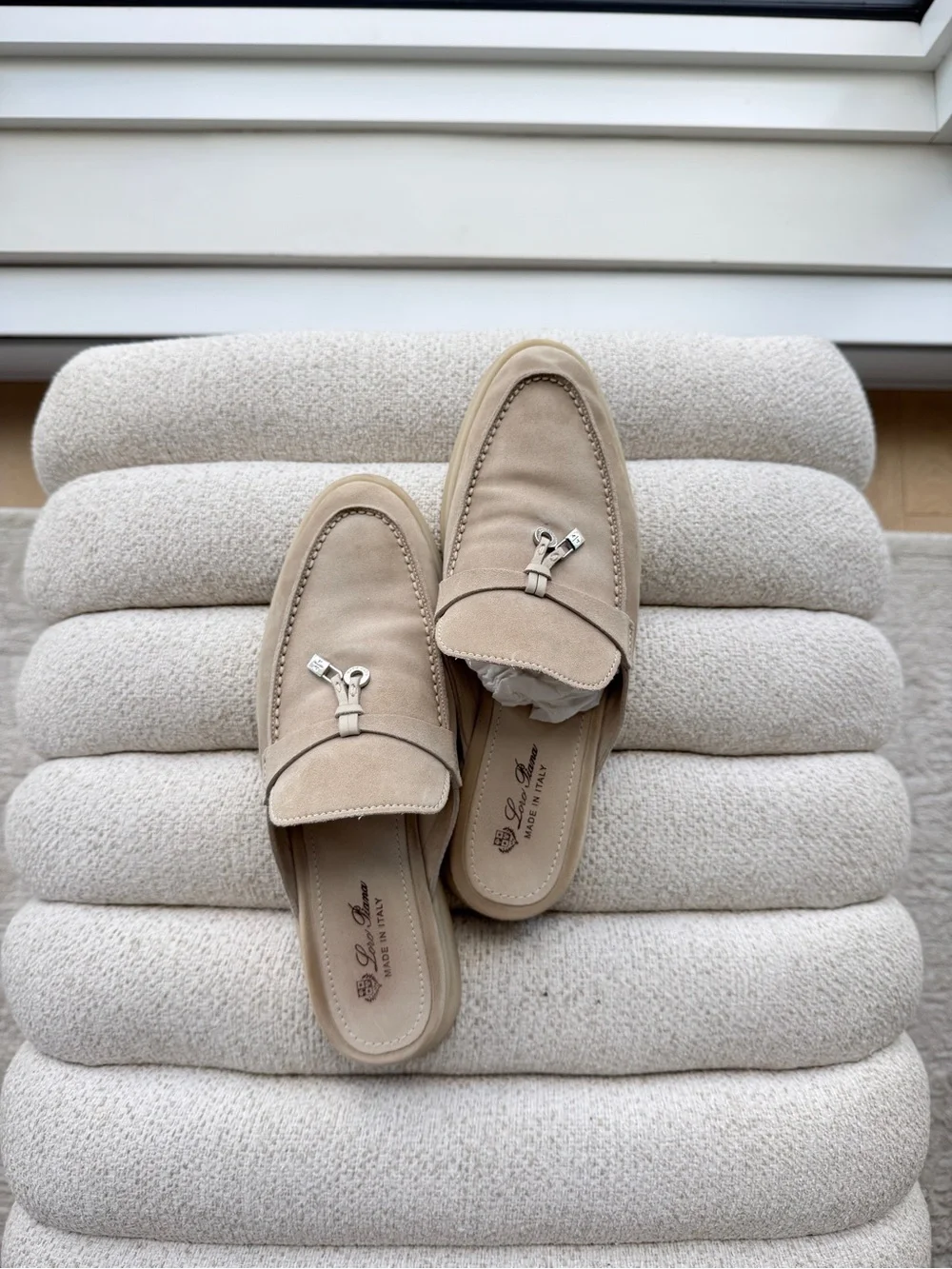Loro Piana Charms Walk Babouche Suede Loafers - Picture 6 of 6
